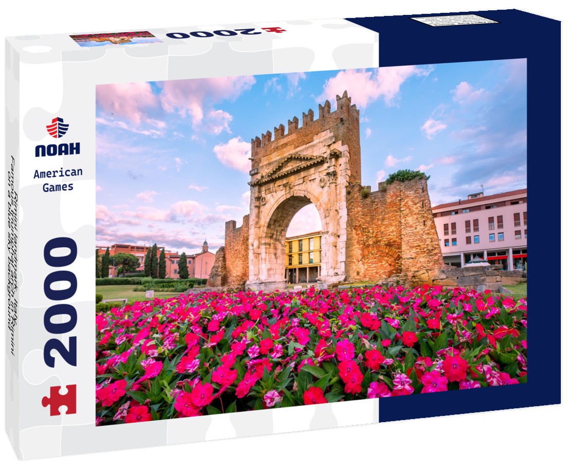 Rimini landmark. Italy. Famous triumphal arch in Rimini on a blue sky background 2000pc Puzzle