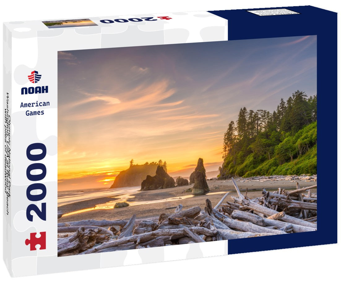 Olympic National Park, Washington, USA at Ruby Beach with piles of deadwood 2000pc Puzzle