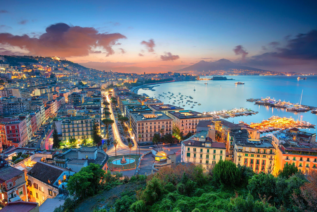 Naples, Italy. Aerial view of Naples, Campania, Italy at sunrise 2000pc Puzzle