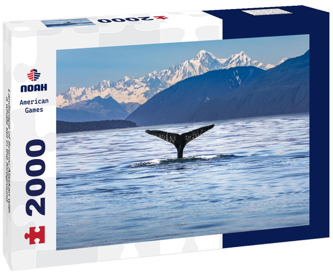 Landscape of Scenic Alaskan with a whale tail in the foreground 2000pc Puzzle