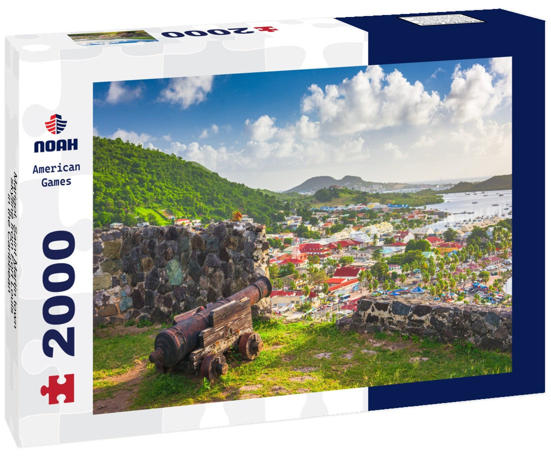 Marigot, Saint Martin town skyline from Fort Louis in the Caribbean 2000pc Puzzle
