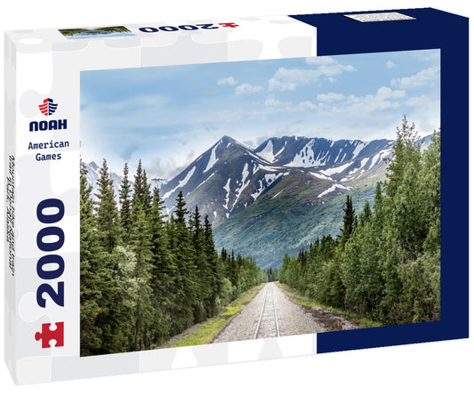 Noah Jigsaw Puzzle Mountain bike and train trail in Denali National Park, Alaska 2000 pieces