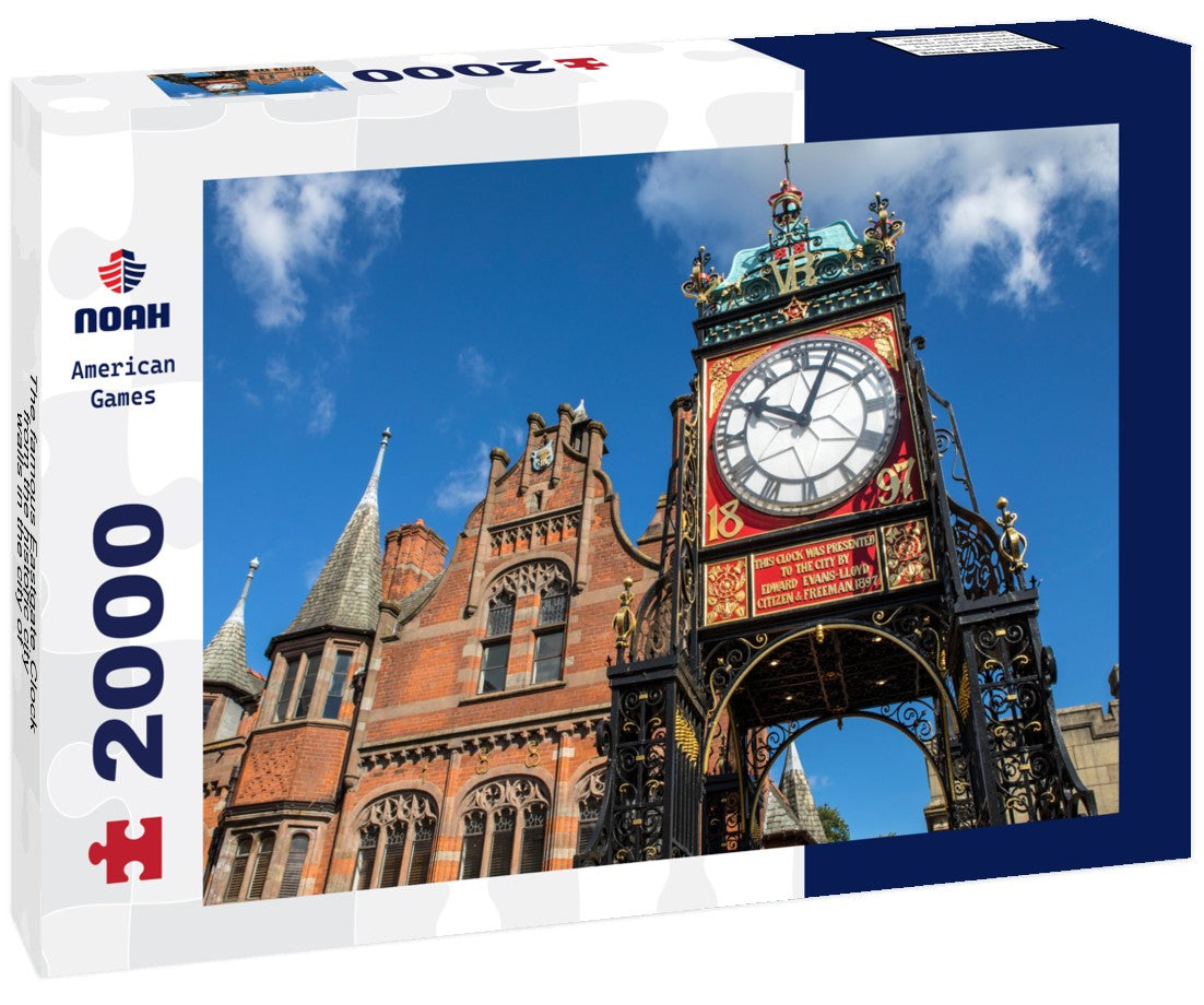 The famous Eastgate Clock, from the historic city walls in the city of Chester, UK 2000pc Puzzle
