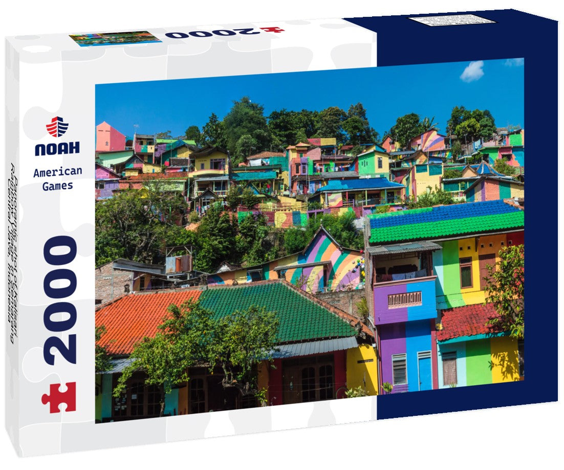 Noah Jigsaw Puzzle Panoramic shot of Kalisari Rainbow Village in Semarang, Central Java, Indonesia 2000 pieces