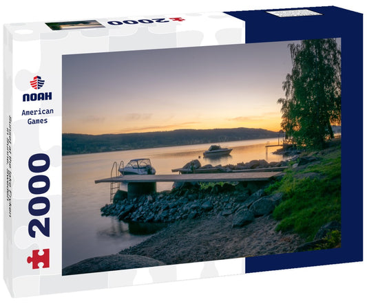 Noah Jigsaw Puzzle Sunset at the lake Fryken in Sunne, Sweden 2000 pieces