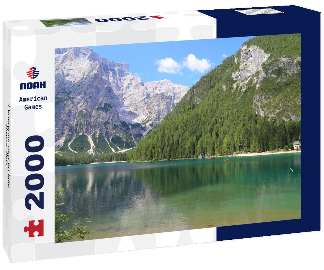 Noah Jigsaw Puzzle Panoramic view on lake Braies, Italy 2000 pieces
