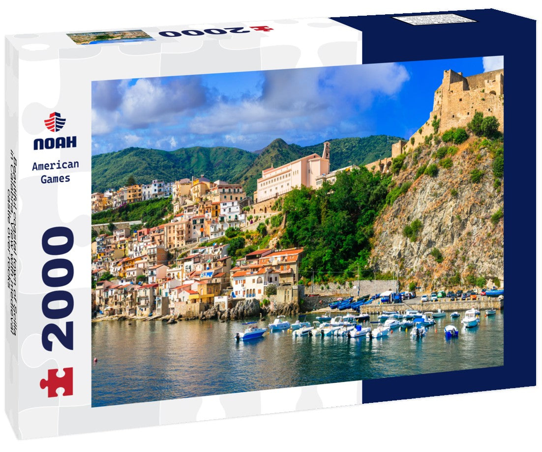 Beautiful coastal town of Scilla in Calabria. View with medieval castle over rocks 2000pc Puzzle