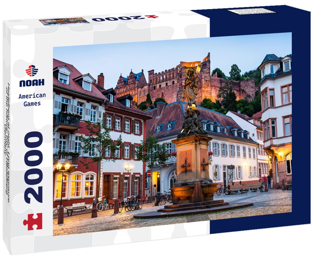 Heidelberg at night, Long exposure of the historic city of Heidelberg, Germany 2000pc Puzzle
