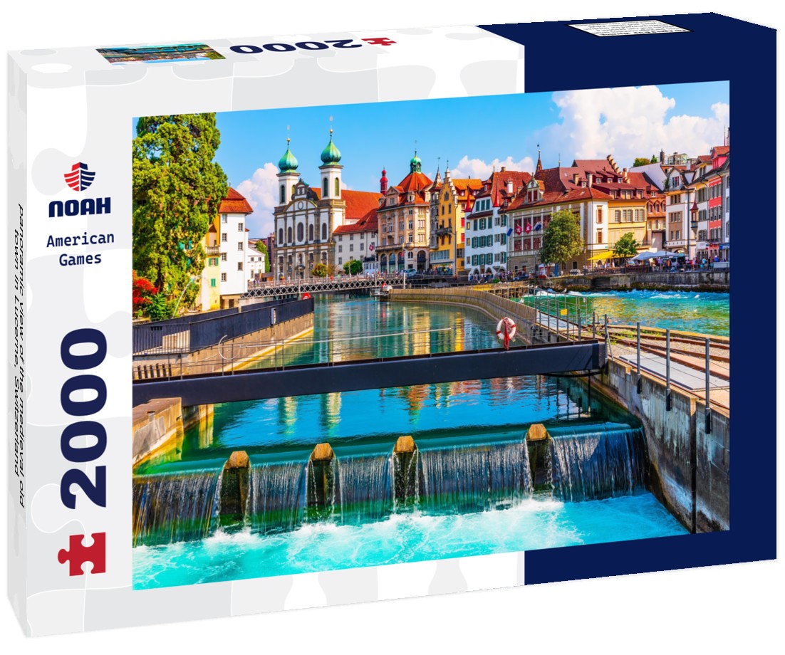 the medieval old town in Lucerne, Switzerland 2000pc Puzzle