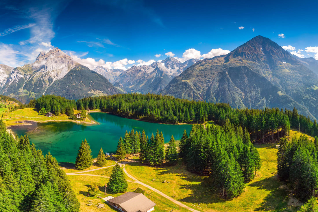 Arnisee with Swiss Alps. Arnisee is a reservoir in the Canton of Uri, Switzerland 2000pc Puzzle