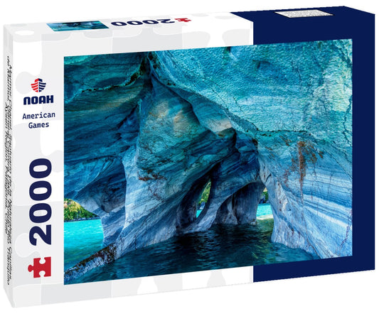Noah Jigsaw Puzzle Marmor Chapel, Santuario de la Naturaleza Capillas de Marmol, General Carrera Lake, Puerto Rio Tranquilo, Aysen Region, Patagonia, Chile 2000 pieces
