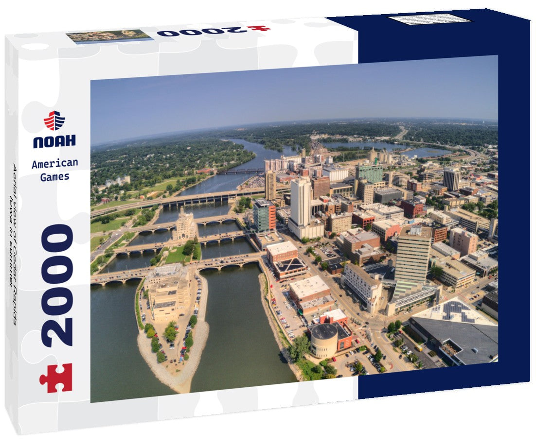 Aerial view of Cedar Rapids, Iowa in summer 2000pc Puzzle