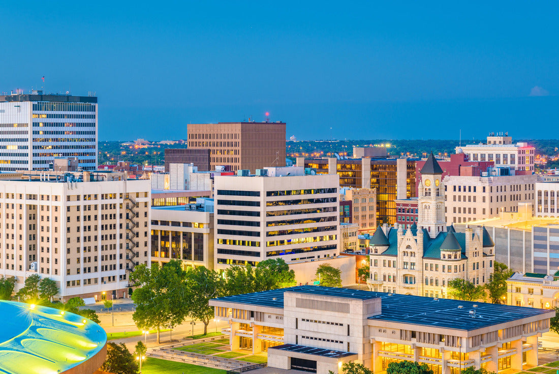 Wichita, Kansas, USA Downtown skyline at sunset 2000pc Puzzle