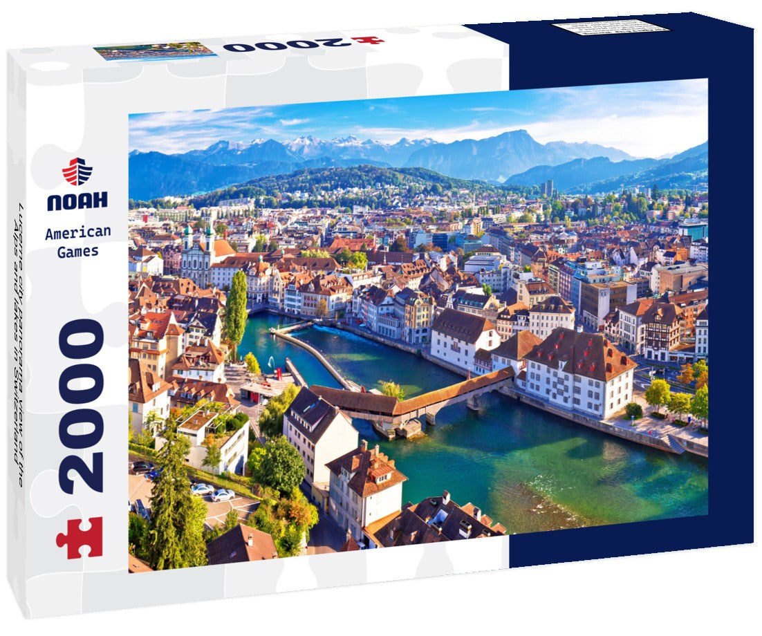 Noah Jigsaw Puzzle Lucerne city panorama view of the Alps and lakes in Switzerland 2000 pieces