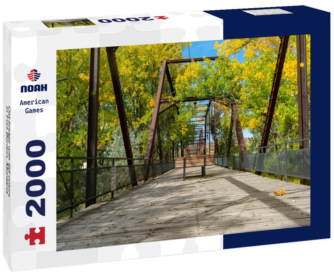 Old bridge with fall colors in Fort Benton, Montana 2000pc Puzzle