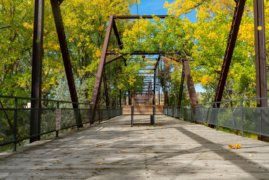 Old bridge with fall colors in Fort Benton, Montana 2000pc Puzzle