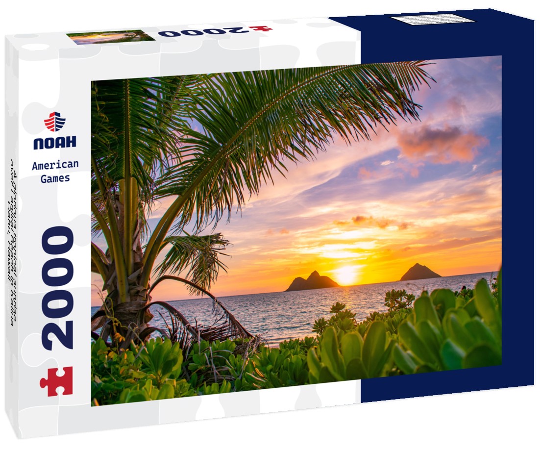 Noah Jigsaw Puzzle A glorious tropical sunrise over Lanikai Beach in Kailua, Oahu, Hawaii 2000 pieces
