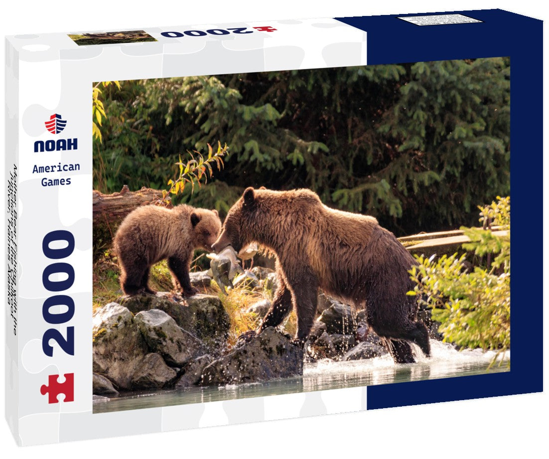 Mother Bear Fishing with the junctions of the Chilkoot River, Haines Alaska 2000pc Puzzle
