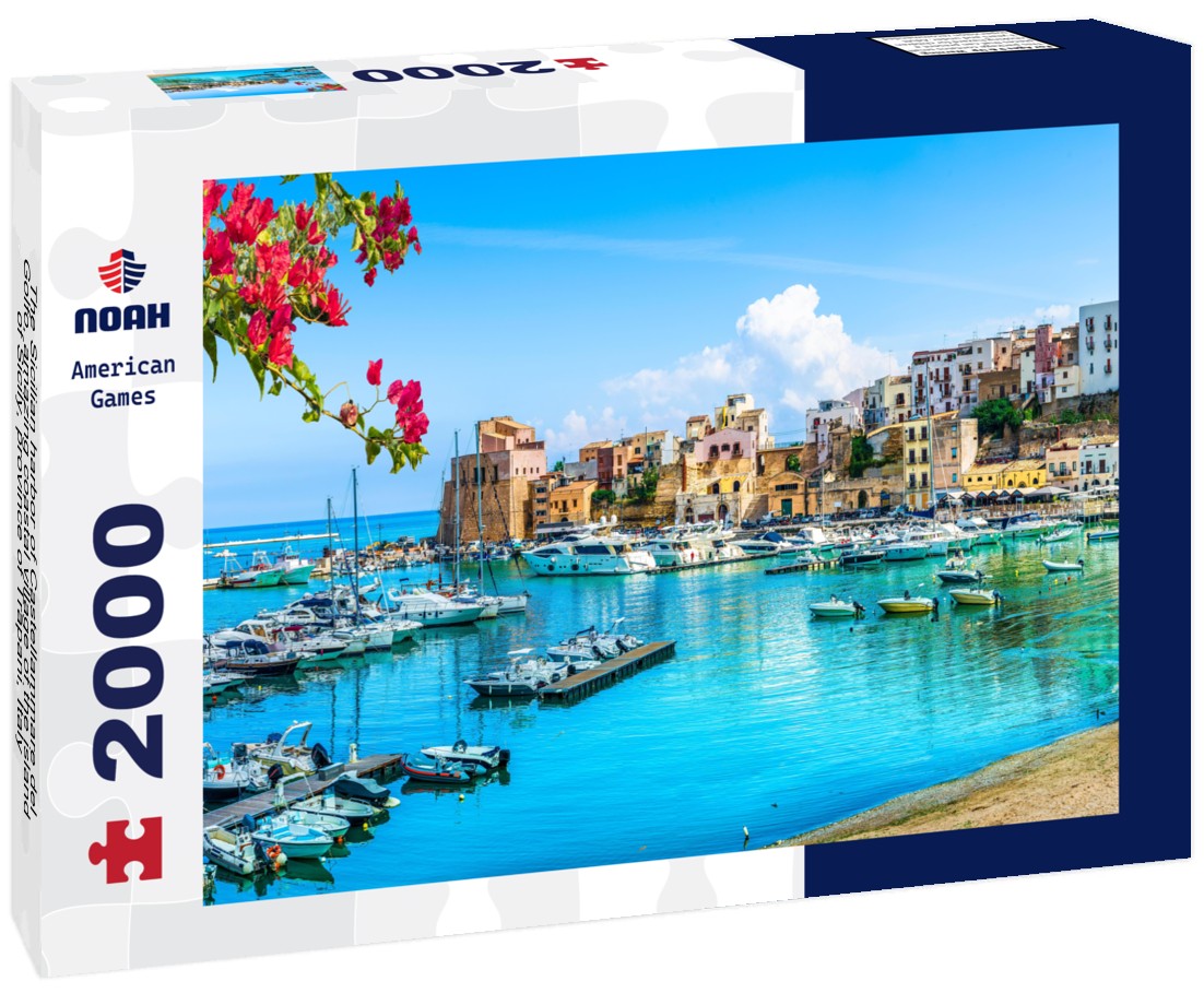 The Sicilian harbor of Castellammare del Golfo, amazing coastal village of the island of Sicily, province of Trapani, Italy 2000pc Puzzle