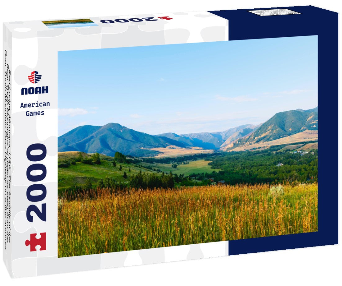 Red Lodge, Montana, USA. The foothills of the Bear Tooth Mountains at dawn as seen from the Bear Tooth Mountain Pass Highway on a fine summer morning near Red Lodge, Montana, USA 2000pc Puzzle