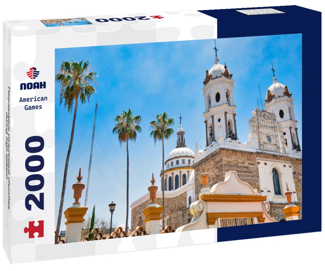 Tlaquepaque picturesque churches during high season 2000pc Puzzle