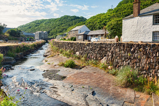 Noah Jigsaw Puzzle Boscastle, North Cornwall, United Kingdom - the coastal village of Boscastle, with its cottages and the Valency river, which is crossed by a slate stream 2000 pieces