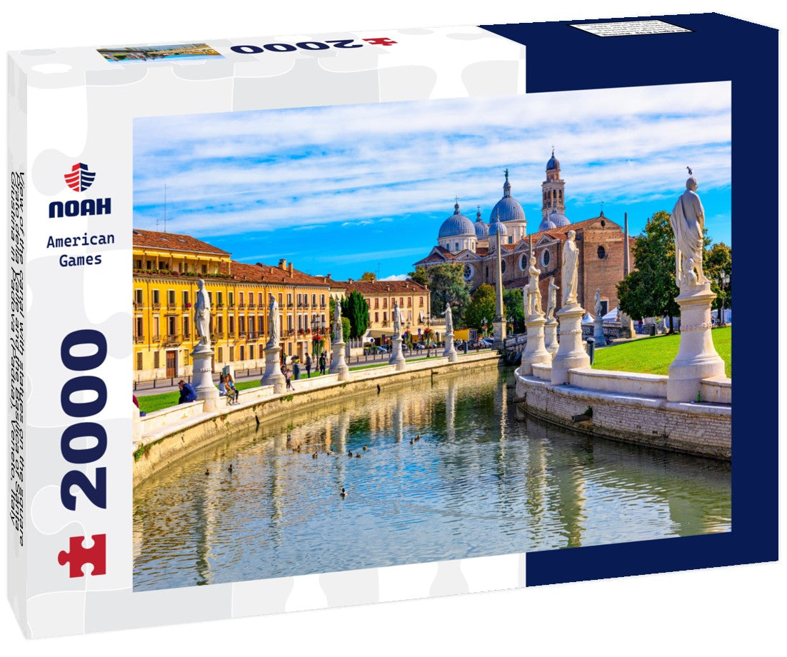 the canal with statues on the square Prato della Valle and the Basilica of Santa Giustina in Padova (Padua), Veneto, Italy 2000pc Puzzle