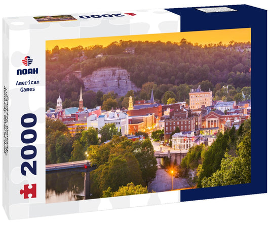 Noah Jigsaw Puzzle Frankfort, Kentucky, USA city skyline on the Kentucky River at dusk 2000 pieces