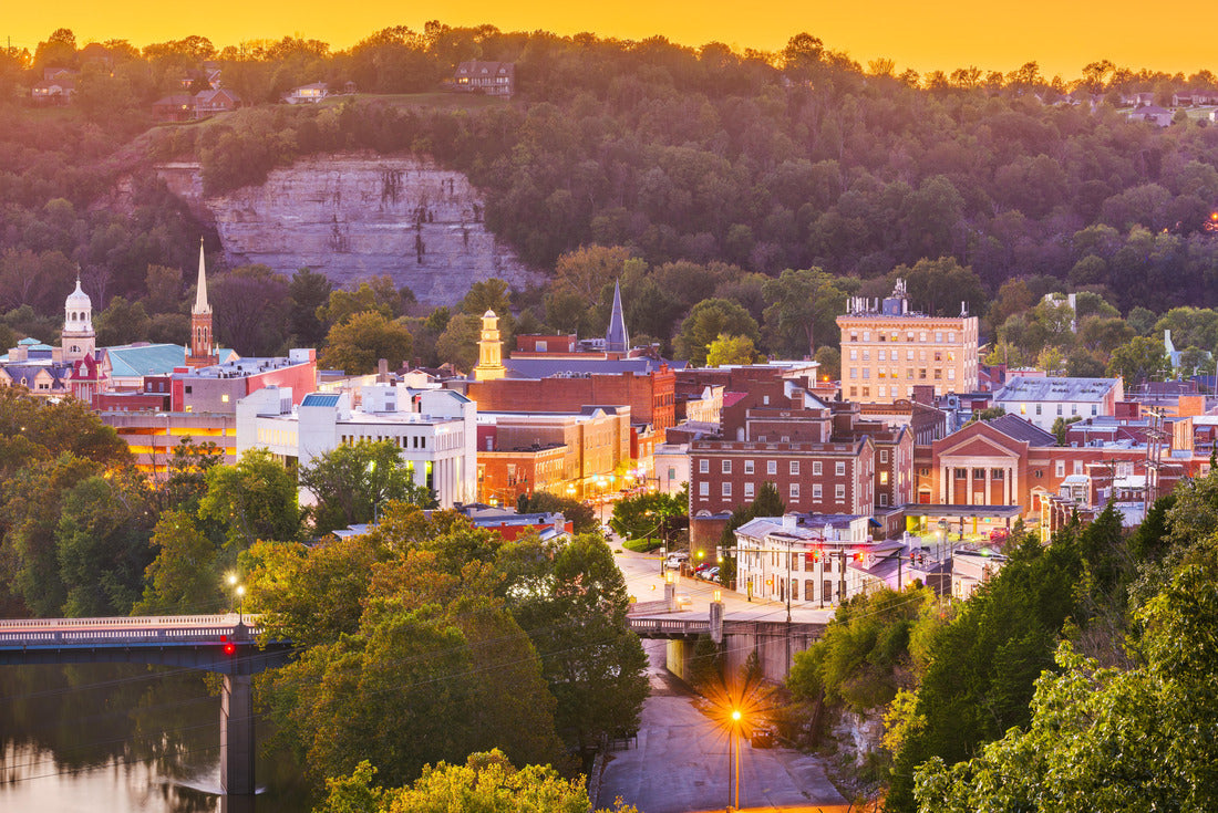 Frankfort, Kentucky, USA city skyline on the Kentucky River at dusk 2000pc Puzzle