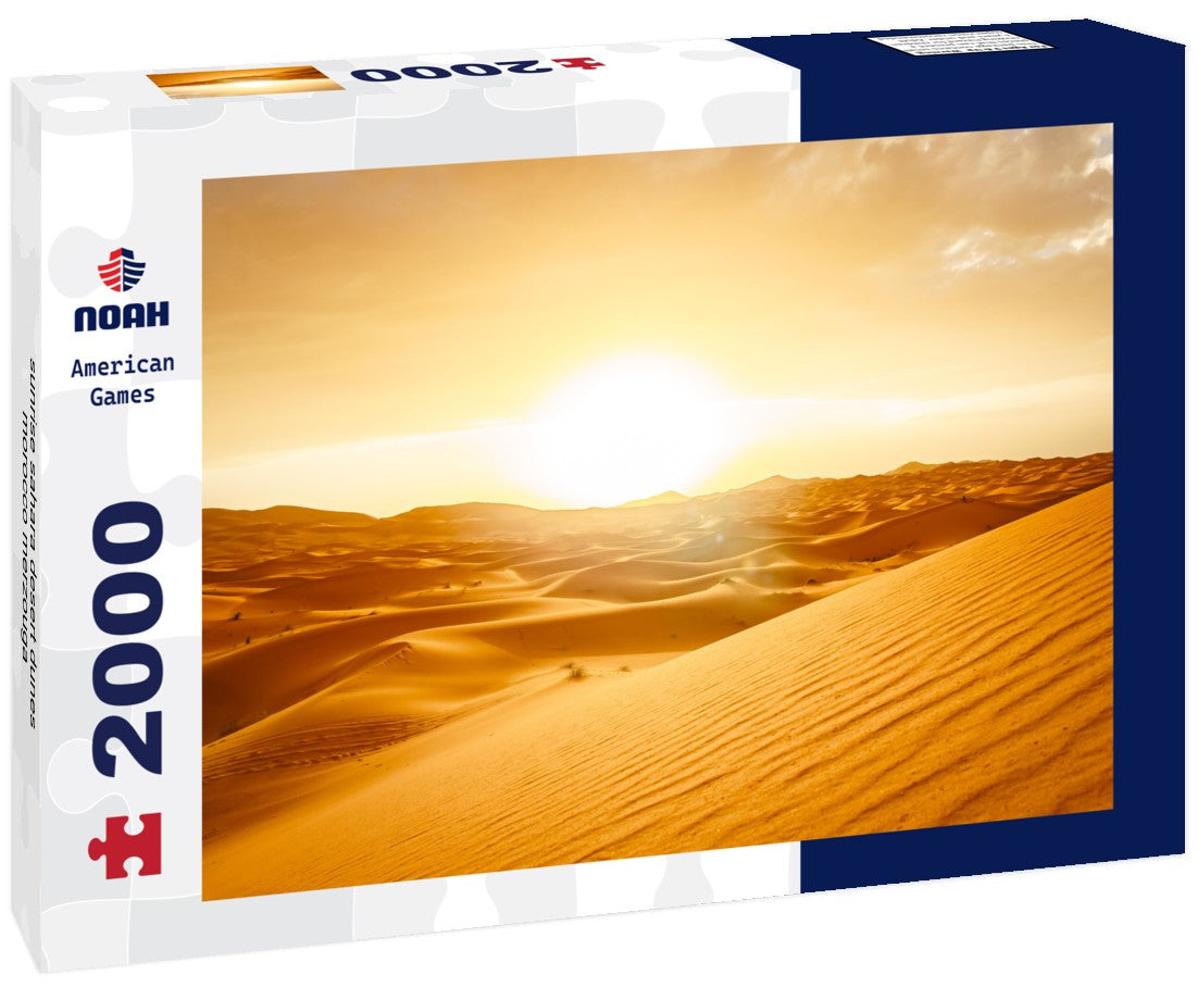 sunrise sahara desert dunes morocco merzouga 2000pc Puzzle