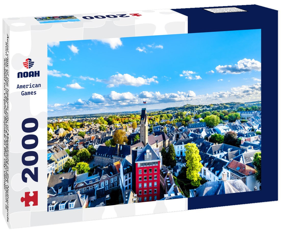 Aerial view of the historic city of Maastricht in the Netherlands from the tower of St. Janskerk (Johannkirche), which is located on Vrijthof Square in the city center 2000pc Puzzle