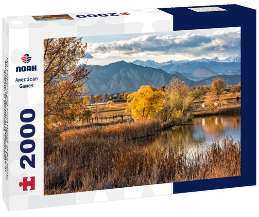 Noah Jigsaw Puzzle The Flatirons and Front Range of the Rocky Mountains Reflected in Stearns Lake in Autumn in Broomfield, Colorado 2000 pieces