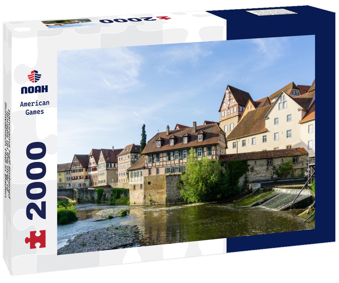 Half-timbered houses on the river of Schwäbisch Hall in Baden-Wurttemberg Germany 2000pc Puzzle