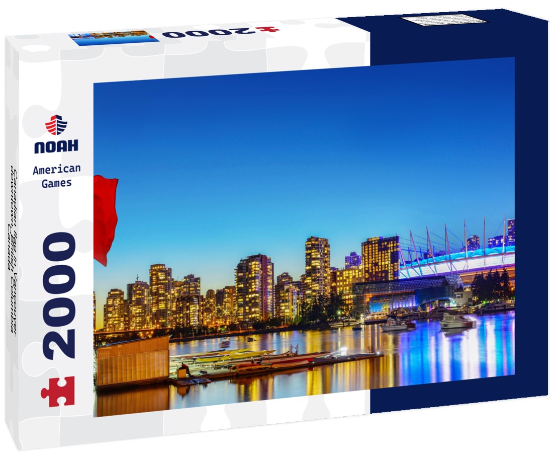 Canadian flag in Vancouver downtown, British Columbia, Canada 2000pc Puzzle