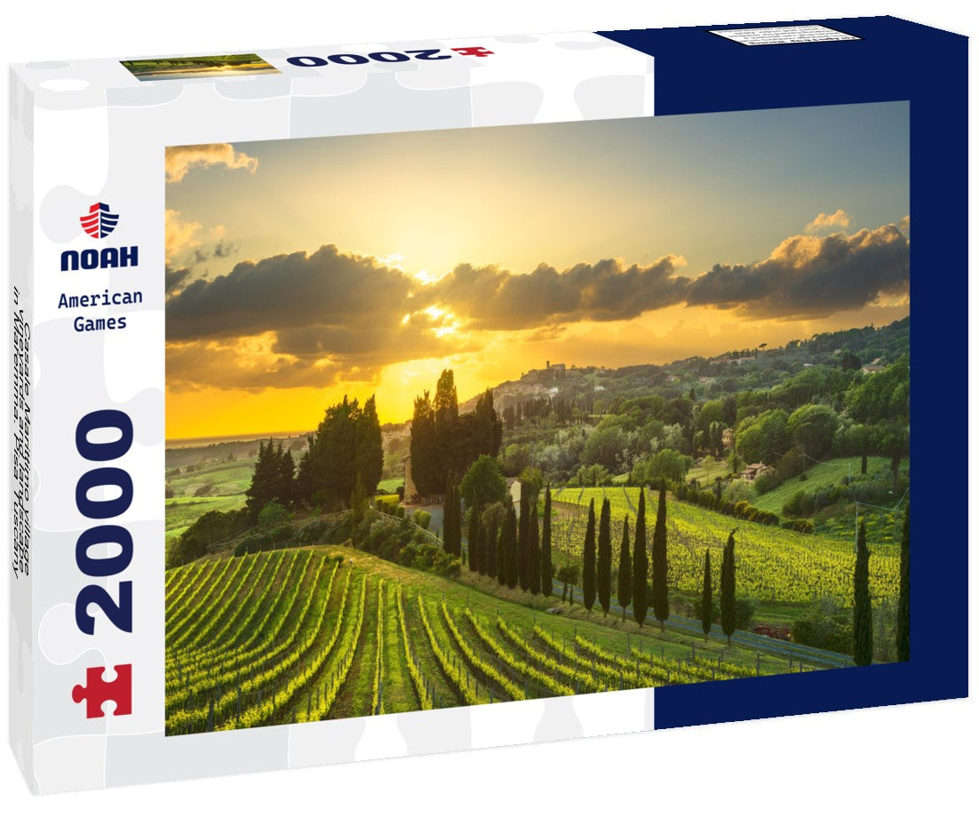 Casale Marittimo village, vineyards and landscape in Maremma. Pisa Tuscany, Italy 2000pc Puzzle