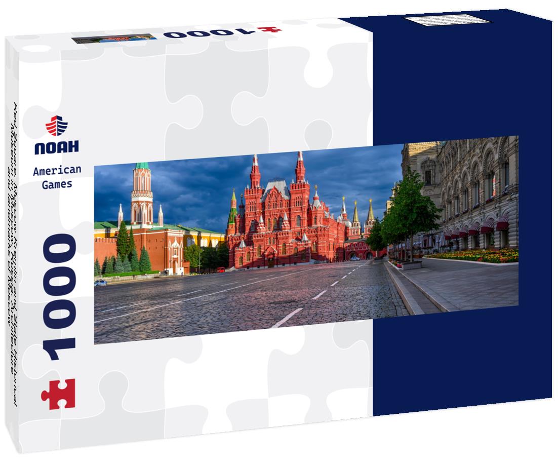 Noah Jigsaw Puzzle Red Square, Moscow Kremlin and State Historical Museum in Moscow, Russia. Architecture and landmarks of Moscow panorama 1000 pieces