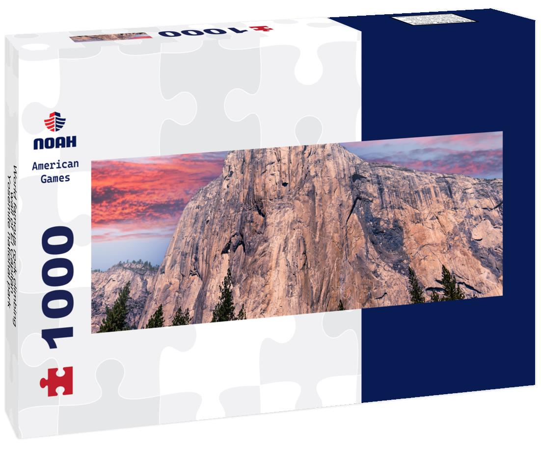 World famous rock climbing wall of El Capitan, Yosemite national park, California, usa 1000pc Panoramic Puzzle