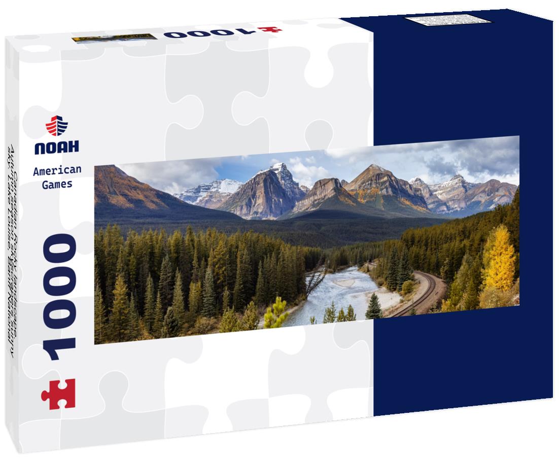 Noah Jigsaw Puzzle Canadian Rocky landscape. Autumn season skyscrapers sunny sky. Lake Louise, Banff National Park, Alberta, Canada panorama 1000 pieces