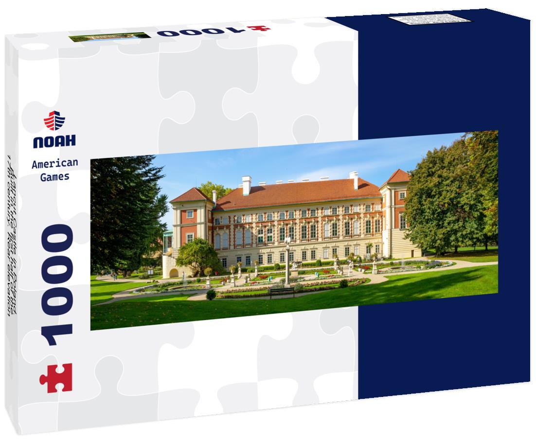 Noah Jigsaw Puzzle Lancut Castle in Poland. Built in the first half of the 17th century. Rear elevation with Italian garden and park panorama 1000 pieces