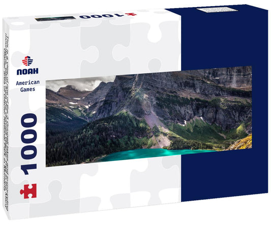 Noah Jigsaw Puzzle This is a view of one of the 3 Grinnell lakes and surrounding mountains, taken from the Grinnell Glacier Trail in the Many Glacier area of Glacier National Park in Montana panorama 1000 pieces
