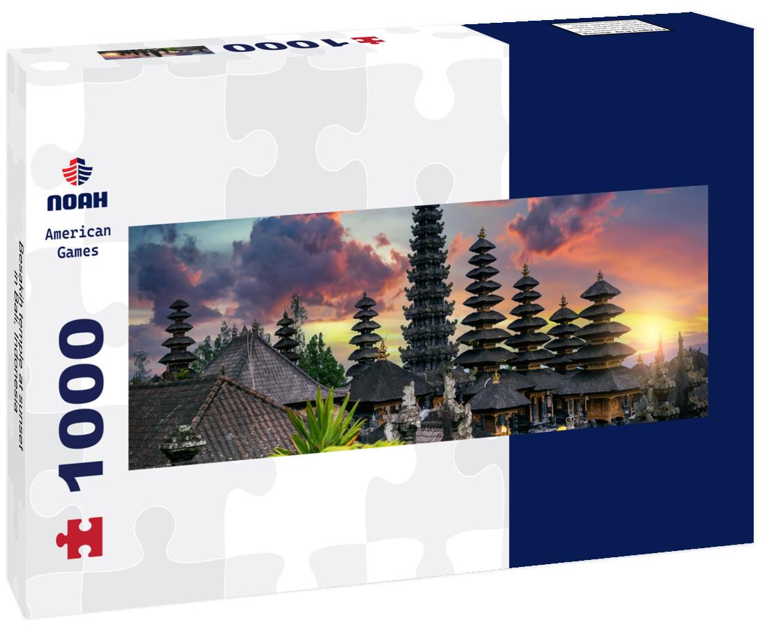 Noah Jigsaw Puzzle Besakih temple at sunset in Bali, Indonesia panorama 1000 pieces