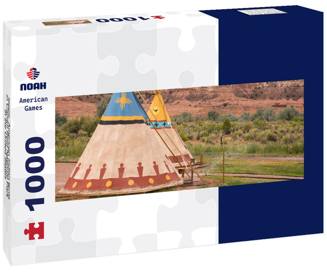 Noah Jigsaw Puzzle tepee, American Indian tents in Capitol Reef National Park in the United States panorama 1000 pieces