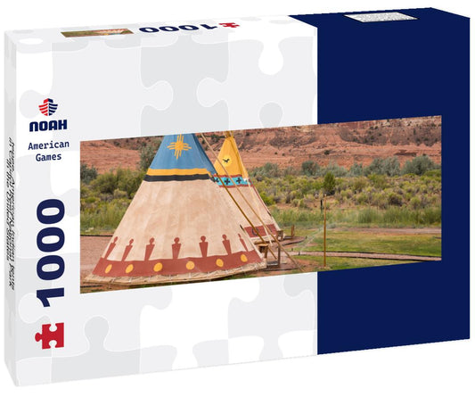 Noah Jigsaw Puzzle tepee, American Indian tents in Capitol Reef National Park in the United States panorama 1000 pieces