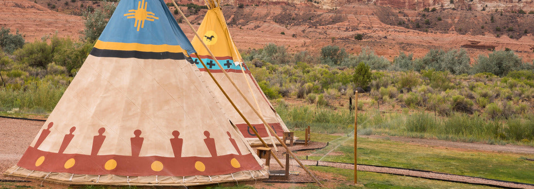 Noah Jigsaw Puzzle tepee, American Indian tents in Capitol Reef National Park in the United States panorama 1000 pieces