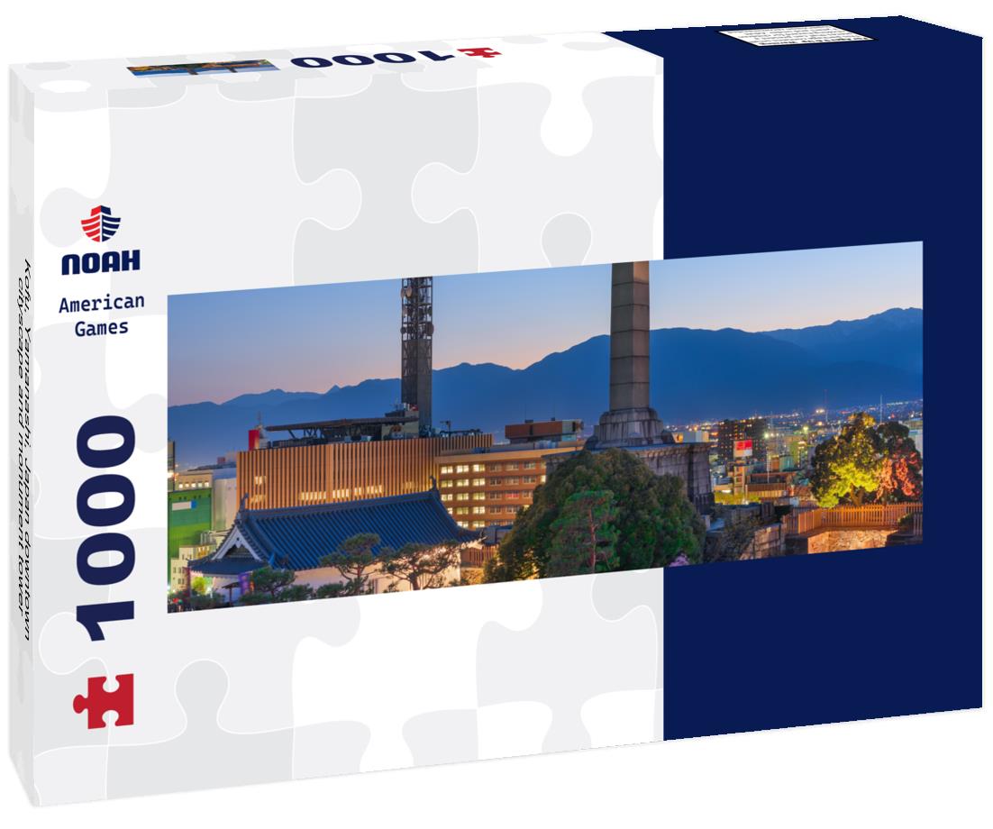 Noah Jigsaw Puzzle Kofu, Yamanashi, Japan downtown cityscape and monument tower panorama 1000 pieces