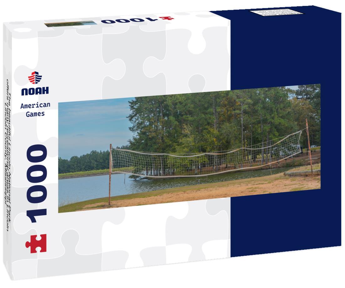The beautiful Lincoln National Park offers many recreational areas in Lincoln, Lincoln County, Mississippi 1000pc Panoramic Puzzle