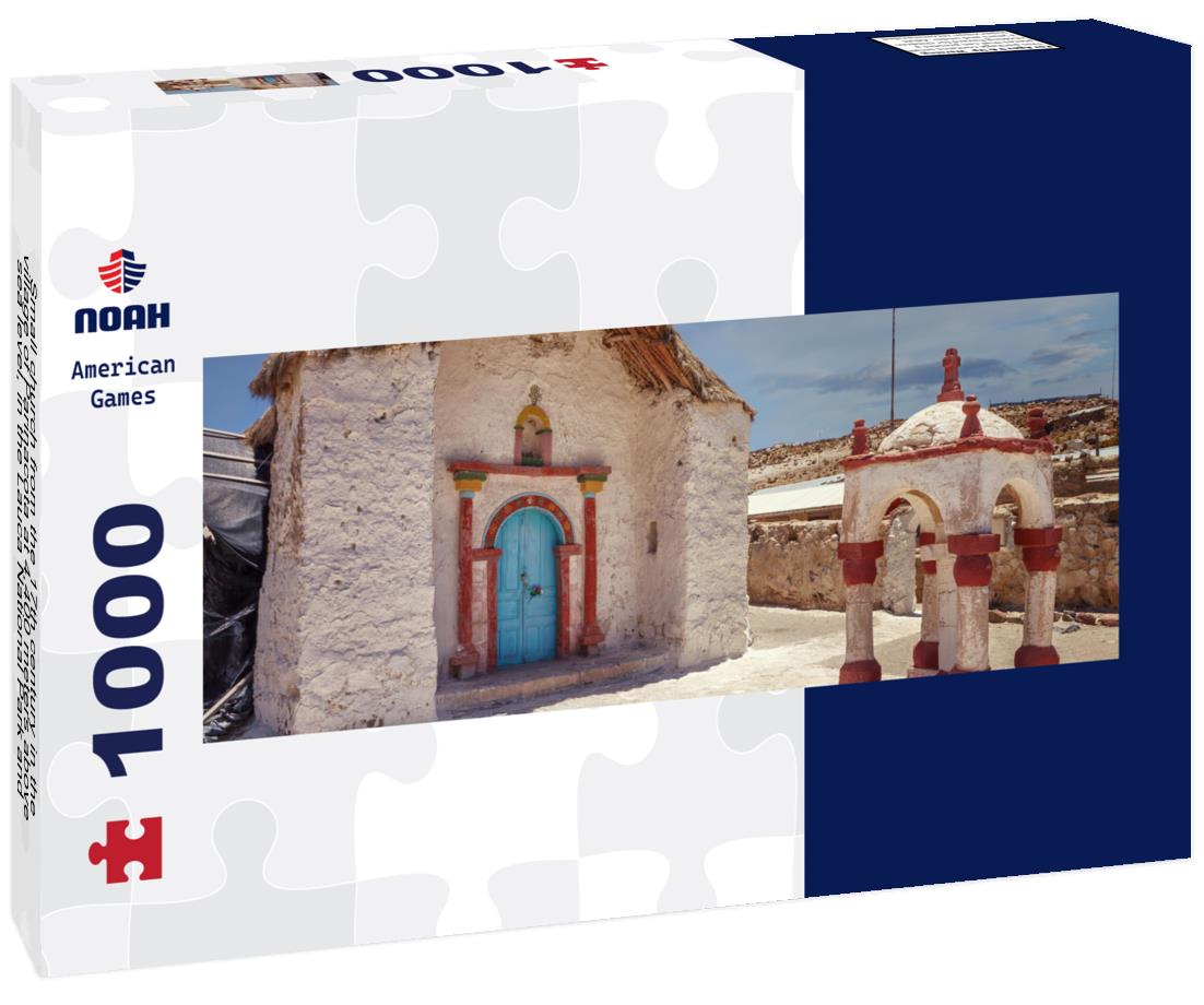 Noah Jigsaw Puzzle Small church from the 17th century in the village of Parinacota at 4,400 meters above sea level, in the Lauca National Park and on the high plateau of northern Chile panorama 1000 pieces