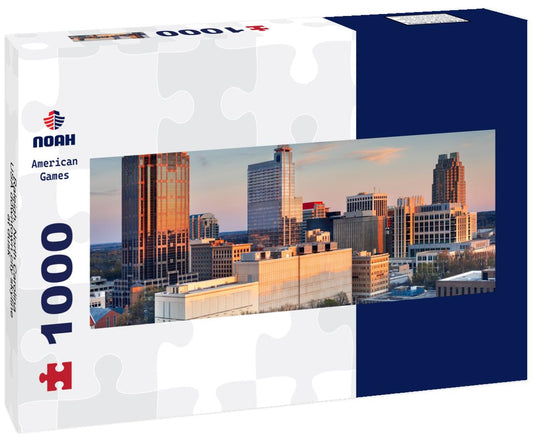 Noah Jigsaw Puzzle Raleigh, North Carolina, USA downtown city skyline at dusk panorama 1000 pieces