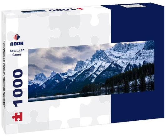 Noah Jigsaw Puzzle Canadian Rocky Mountains reflection on Grassy Lakes Canmore Alberta panorama 1000 pieces