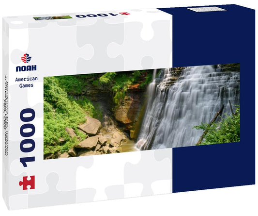 Noah Jigsaw Puzzle Brandywine falls, waterfall in Cuyahoga Valley National Park, Ohio panorama 1000 pieces